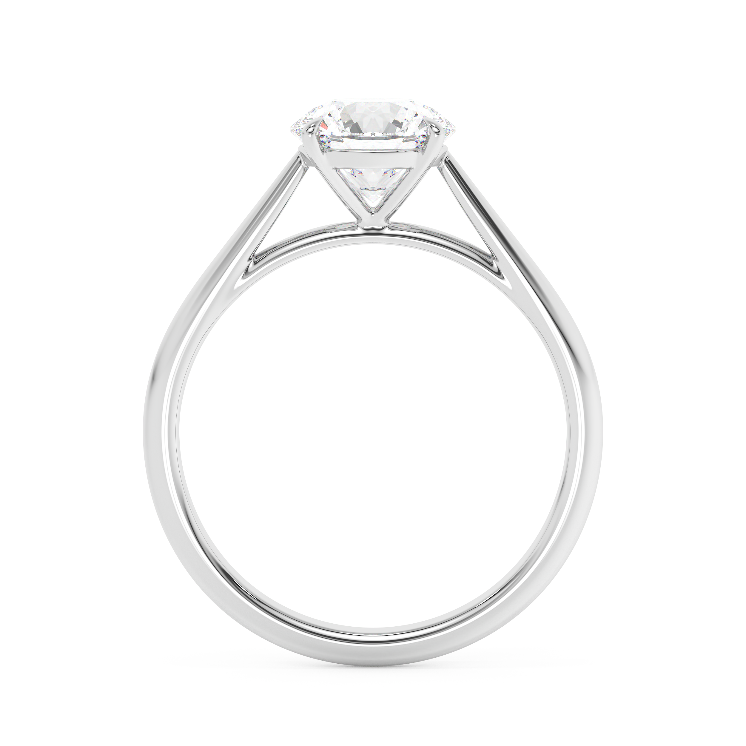 Emerald Solitaire Lab Grown Diamond Engagement Ring