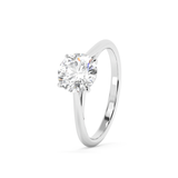 Emerald Solitaire Lab Grown Diamond Engagement Ring