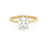 Emerald Solitaire Lab Grown Diamond Engagement Ring