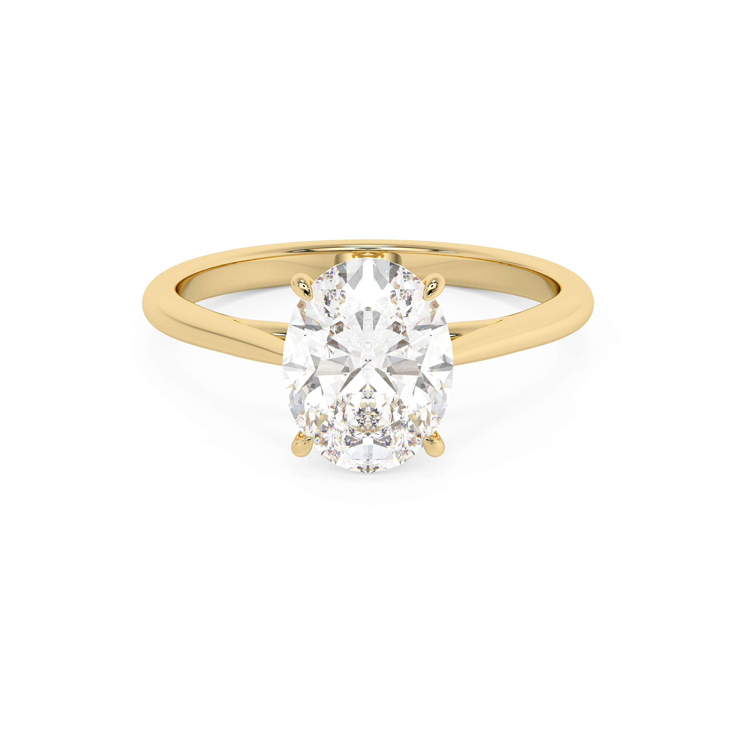 Emerald Solitaire Lab Grown Diamond Engagement Ring