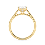 Emerald Solitaire Lab Grown Diamond Engagement Ring