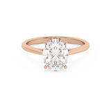 Emerald Solitaire Lab Grown Diamond Engagement Ring