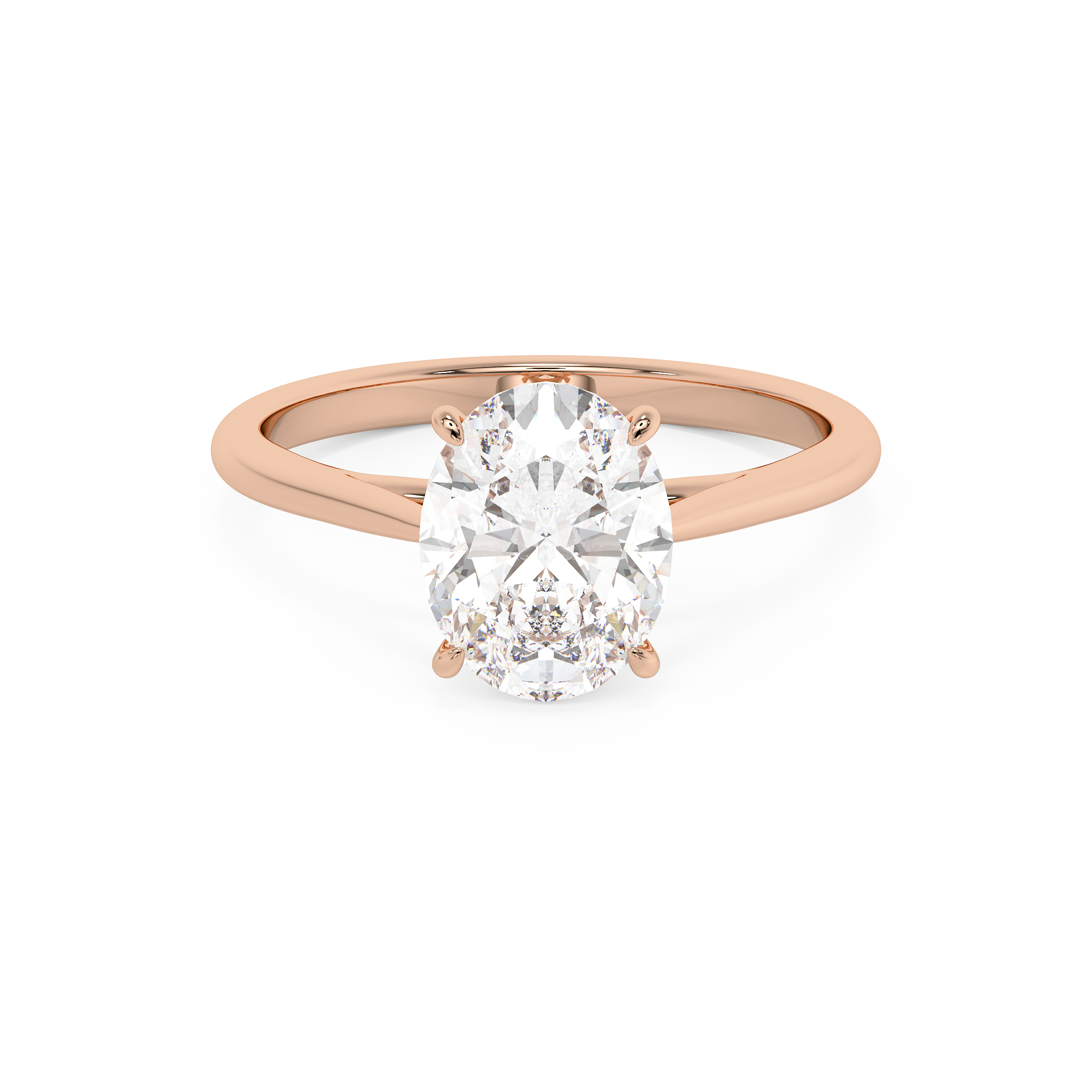 Emerald Solitaire Lab Grown Diamond Engagement Ring