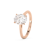 Emerald Solitaire Lab Grown Diamond Engagement Ring