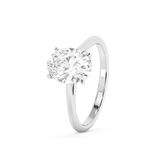 Emerald Solitaire Lab Grown Diamond Engagement Ring