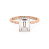 Emerald Solitaire Lab Grown Diamond Engagement Ring