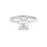 Emerald Solitaire Lab Grown Diamond Engagement Ring