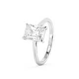 Emerald Solitaire Lab Grown Diamond Engagement Ring