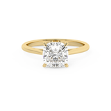 Emerald Solitaire Lab Grown Diamond Engagement Ring