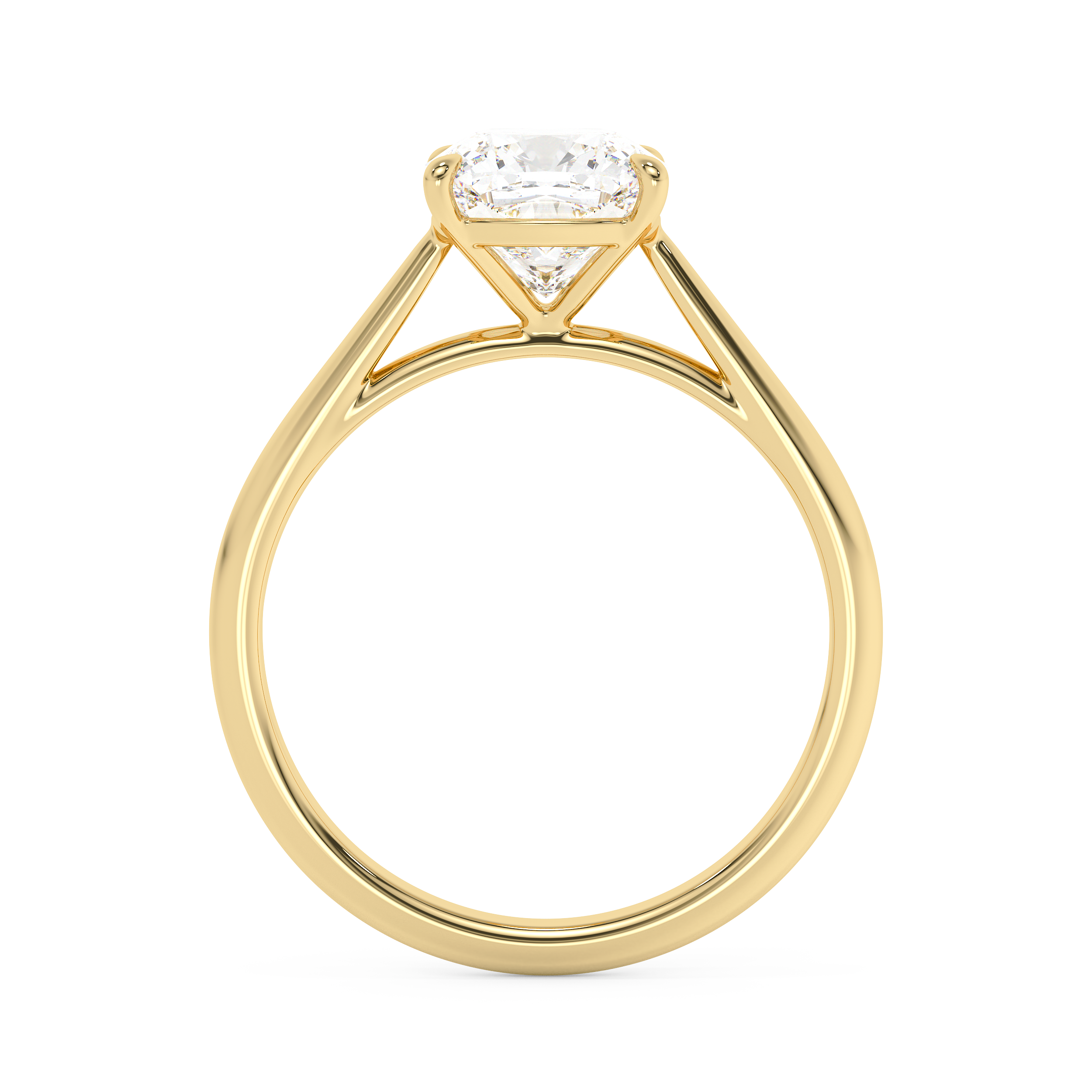 Emerald Solitaire Lab Grown Diamond Engagement Ring