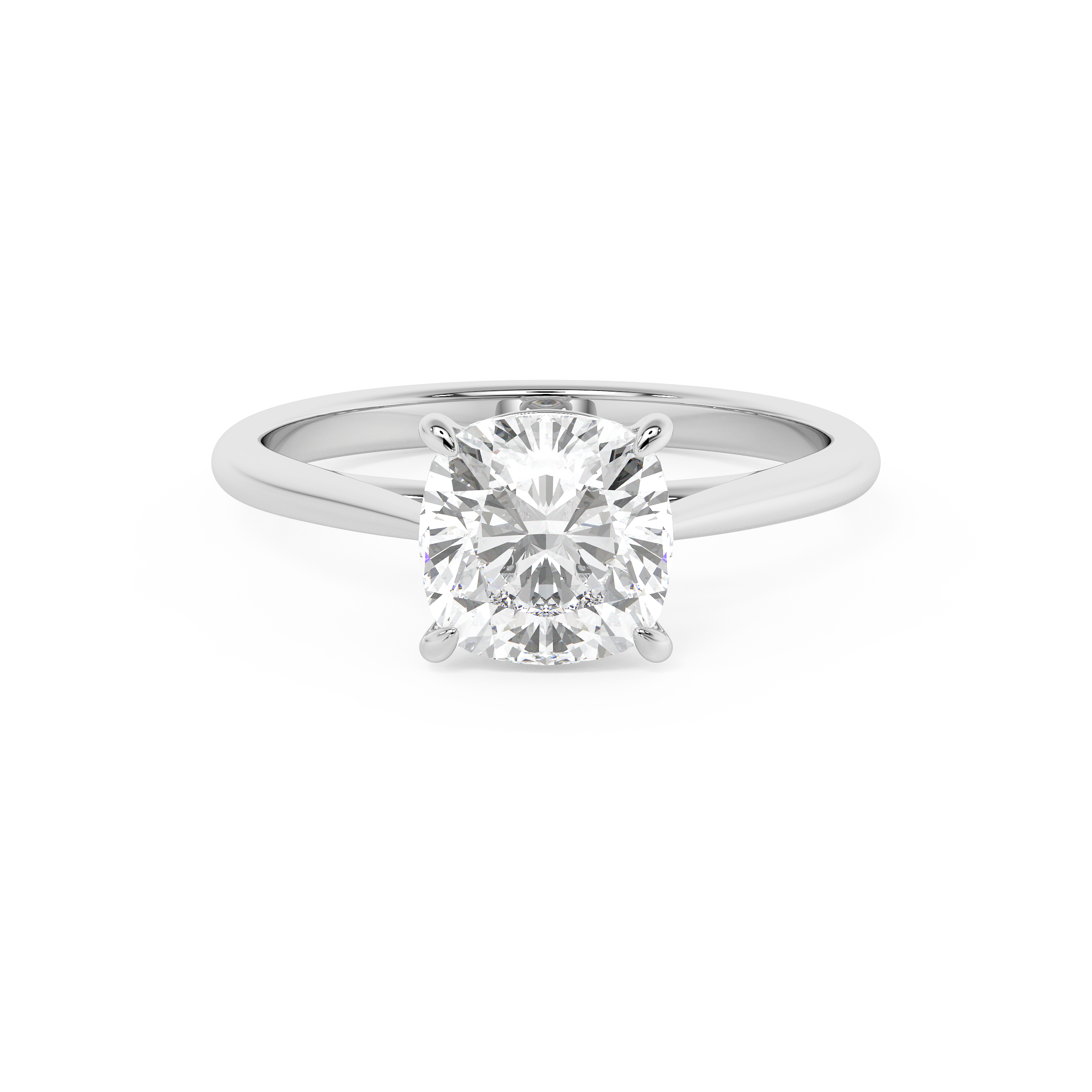Emerald Solitaire Lab Grown Diamond Engagement Ring