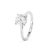 Emerald Solitaire Lab Grown Diamond Engagement Ring