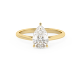 Emerald Solitaire Lab Grown Diamond Engagement Ring