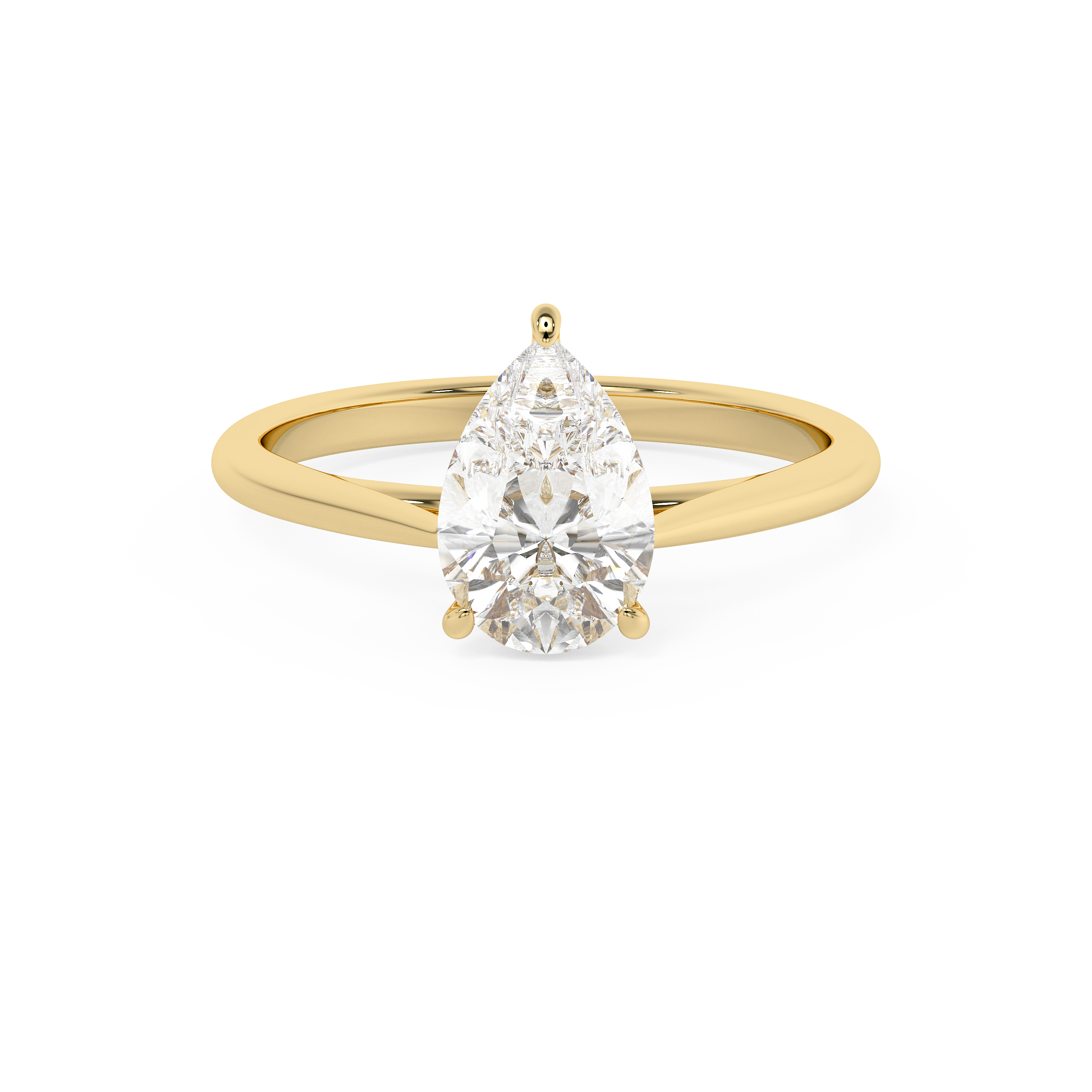 Emerald Solitaire Lab Grown Diamond Engagement Ring
