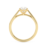 Emerald Solitaire Lab Grown Diamond Engagement Ring