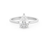 Emerald Solitaire Lab Grown Diamond Engagement Ring