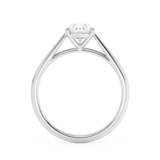Emerald Solitaire Lab Grown Diamond Engagement Ring