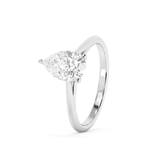 Emerald Solitaire Lab Grown Diamond Engagement Ring