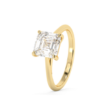 Emerald Solitaire Lab Grown Diamond Engagement Ring