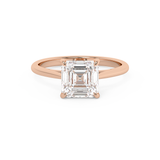 Emerald Solitaire Lab Grown Diamond Engagement Ring