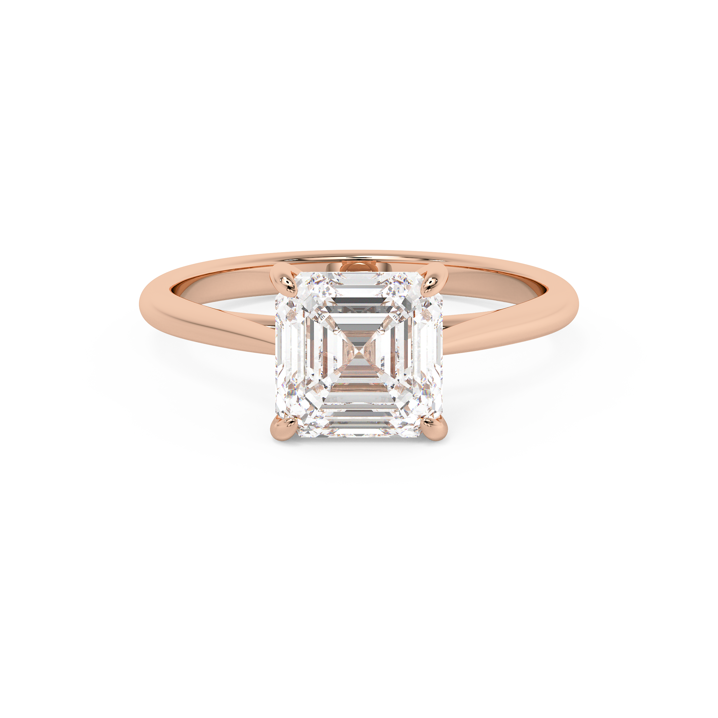 Emerald Solitaire Lab Grown Diamond Engagement Ring