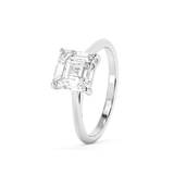 Emerald Solitaire Lab Grown Diamond Engagement Ring