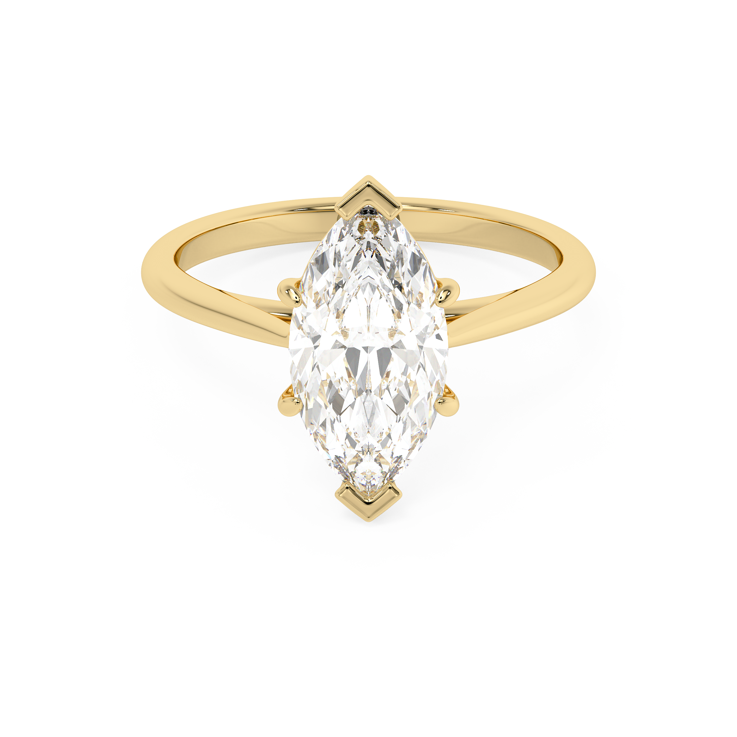 Emerald Solitaire Lab Grown Diamond Engagement Ring