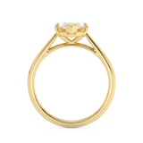 Emerald Solitaire Lab Grown Diamond Engagement Ring