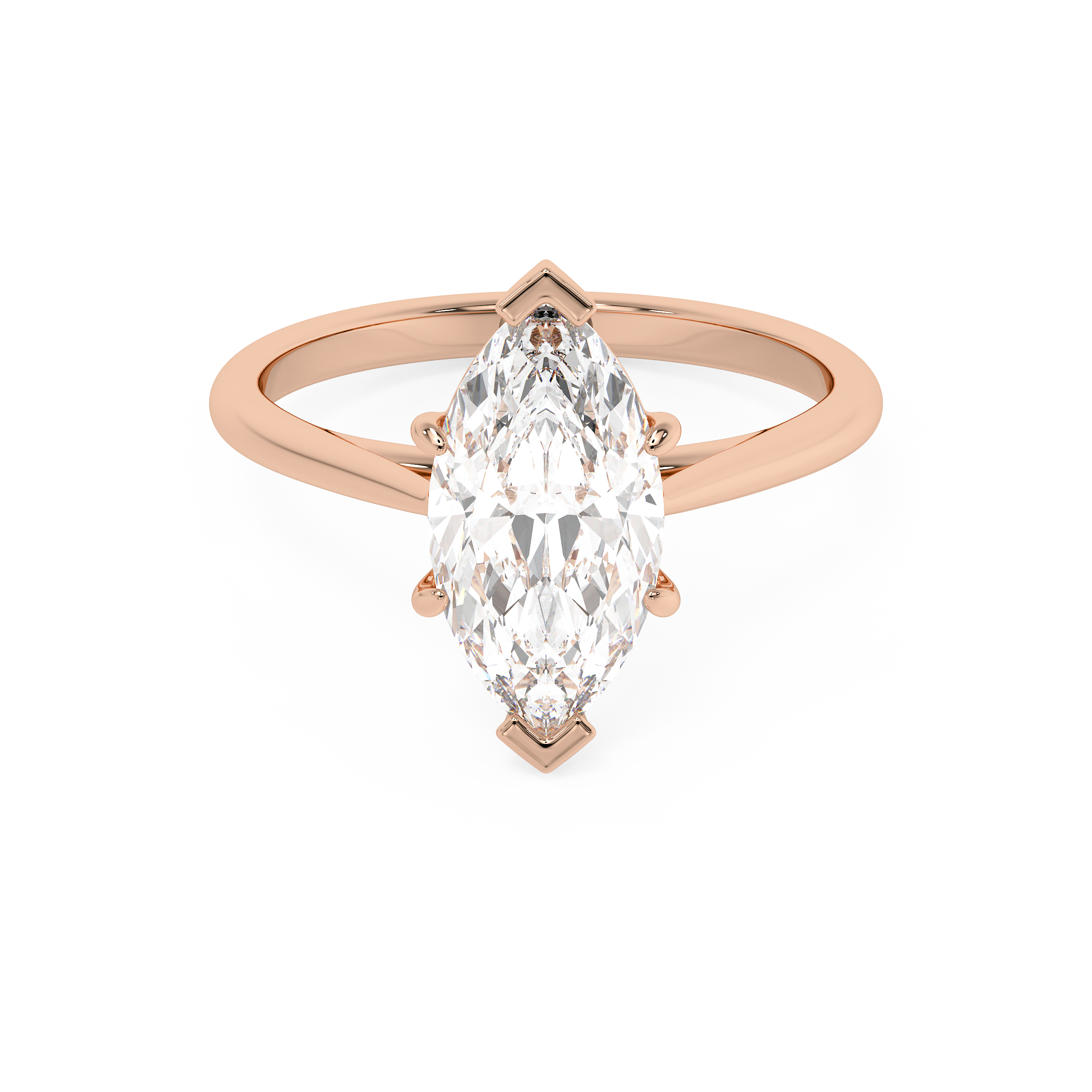 Emerald Solitaire Lab Grown Diamond Engagement Ring