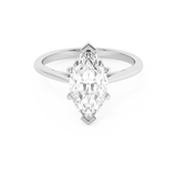 Emerald Solitaire Lab Grown Diamond Engagement Ring