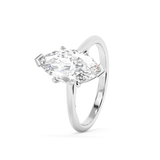 Emerald Solitaire Lab Grown Diamond Engagement Ring
