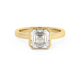 Emerald Solitaire Lab Grown Diamond Engagement Ring