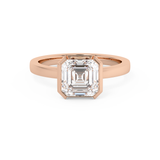 Emerald Solitaire Lab Grown Diamond Engagement Ring