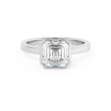 Emerald Solitaire Lab Grown Diamond Engagement Ring