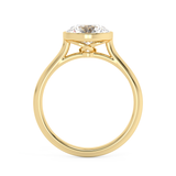 Emerald Solitaire Lab Grown Diamond Engagement Ring