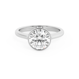 Emerald Solitaire Lab Grown Diamond Engagement Ring
