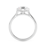 Emerald Solitaire Lab Grown Diamond Engagement Ring