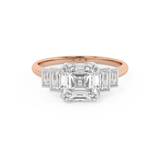 Emerald Solitaire Lab Grown Diamond Engagement Ring