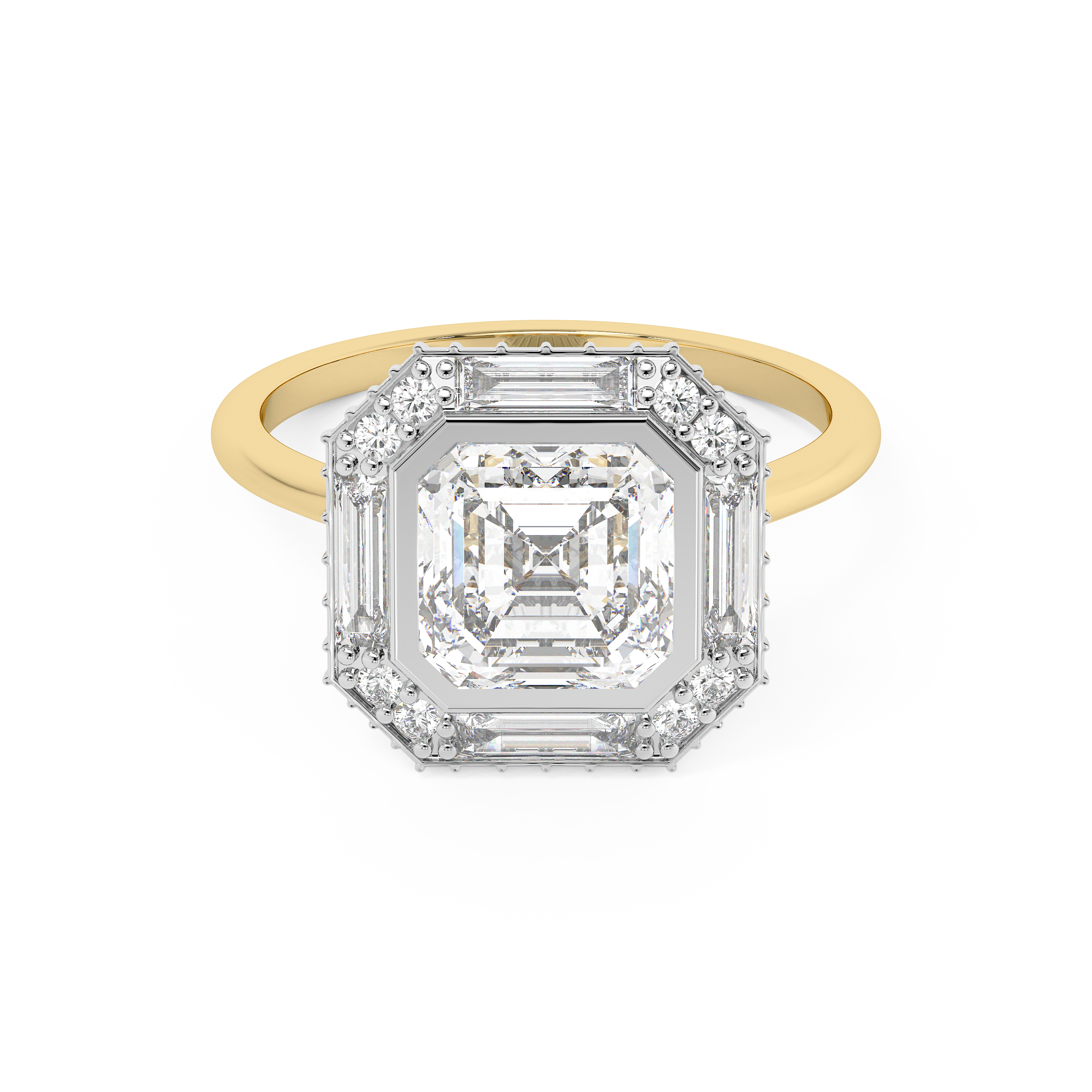 Emerald Solitaire Lab Grown Diamond Engagement Ring