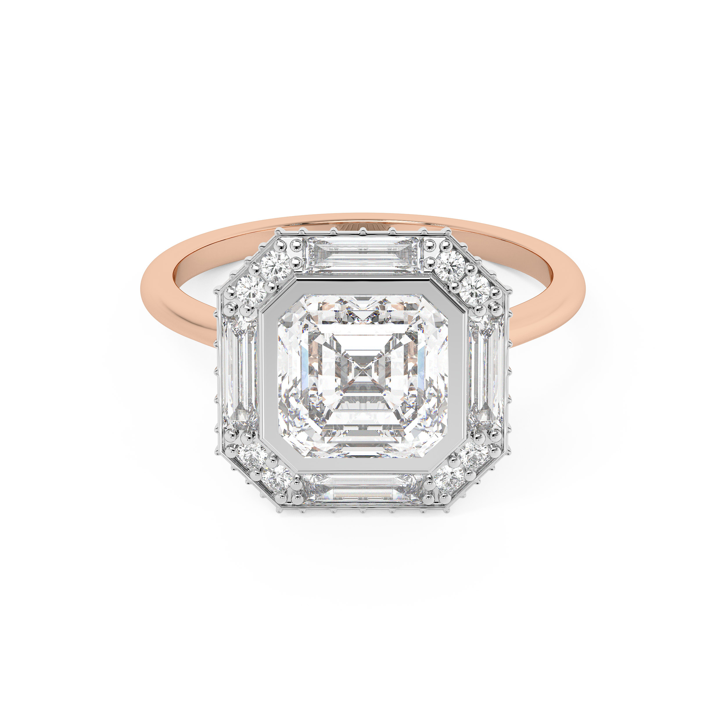 Emerald Solitaire Lab Grown Diamond Engagement Ring