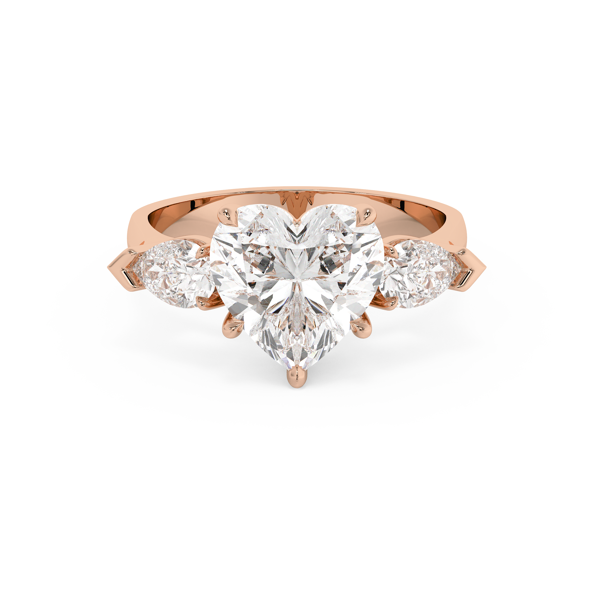 Emerald Solitaire Lab Grown Diamond Engagement Ring