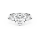 Emerald Solitaire Lab Grown Diamond Engagement Ring