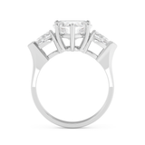 Emerald Solitaire Lab Grown Diamond Engagement Ring