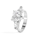 Emerald Solitaire Lab Grown Diamond Engagement Ring
