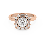 Emerald Solitaire Lab Grown Diamond Engagement Ring