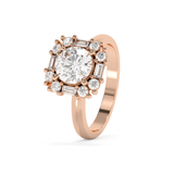 Emerald Solitaire Lab Grown Diamond Engagement Ring