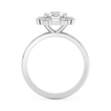 Emerald Solitaire Lab Grown Diamond Engagement Ring