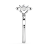 Emerald Solitaire Lab Grown Diamond Engagement Ring
