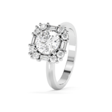 Emerald Solitaire Lab Grown Diamond Engagement Ring