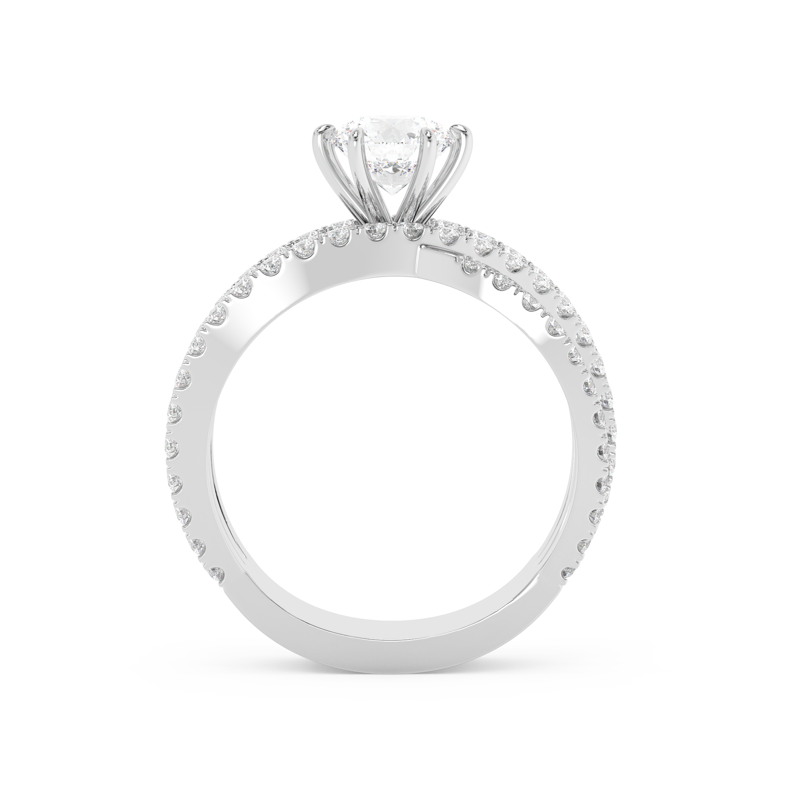 Emerald Solitaire Lab Grown Diamond Engagement Ring